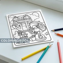 可爱时代：24页升级版厚纸）适合成人和青少年的可爱图画书，有可爱的人物和怀旧的场景，适合放松（舒适温暖的图画书。，回到学校，学校用品