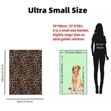 1pc Luxurious Leopard Print Flannel Blanket - Soft, Cozy & Hypoallergenic, Ideal For Sofa, Bed, Office, And Outdoor Use - All-Season Comfort, Bohemian Style, Hand Wash Only, Blanket