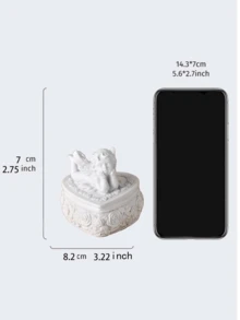 1 件复古天使烛台，北欧风格家居装饰桌面收纳装饰品树脂工艺品 - 彩色 - 查看 9