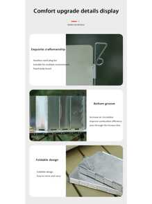 Outdoor Camping Super Lightweight Aluminum Alloy Windshield With Latch, Foldable Stove Windbreak Guard, Splash Oil Proof