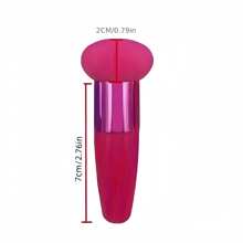 Quaste mit Pilzkopf-Form für flüssiges Make-up, Schwamm Kosmetik Puder Quaste, Schminkpinsel mit glättendem Griff
