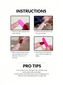 Juego de 24 uñas postizas de forma almendrada y cortas con acabado perlado brillante y construcción resistente. Incluye pestañas autoadhesivas y lima de uñas. Proporciona instantáneamente un brillo y una fuerza de calidad de salón, perfecto para la oficina o el uso casual.