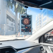 塔罗牌‘太阳’设计，汽车空气清新剂汽车香薰车内后视镜挂饰，汽车内饰装饰挂件，衣柜香薰 - THE SUN - 查看 2