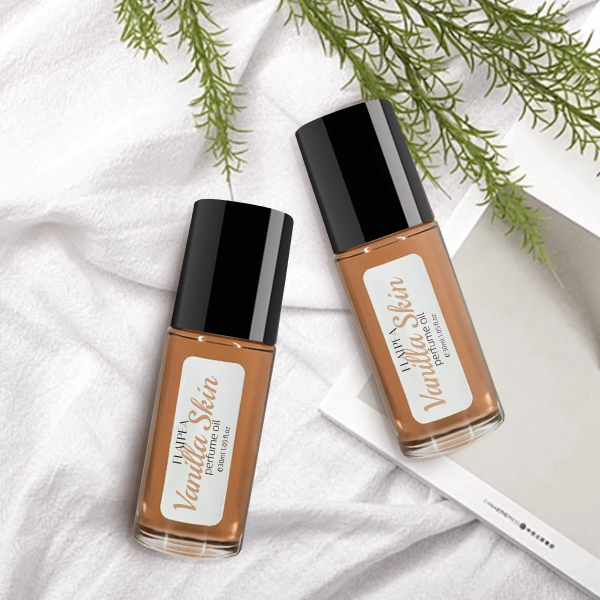 1 件香草皮肤滚珠香水油 30 毫升，便携旅行装，不含酒精，清新自然，温和不刺激