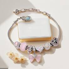 1pc Versatile DIY Bracelet, Fashion Personalized Charm Bracelet With Butterfly & Elephant Designs, Great Gift For Girlfriend, Suitable For Daily Wear, Wedding, Beach, Cute