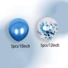 10/20/30 pezzi Set di palloncini in metallo blu/argento/oro/rosso e palloncini coriandoli multicolori, lattex elio, adatti per decorazioni di feste di compleanno e laurea