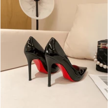Women Pumps - Black [9cm Red Bottom] - View 5