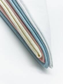 4 قطع ، قماش مُقلد من الكتان بمقاس 50*50سم ، 1 وردي ،1 بيج ، 1 أزرق ، 1 أبيض (قماش DIY / قماش تطريز)