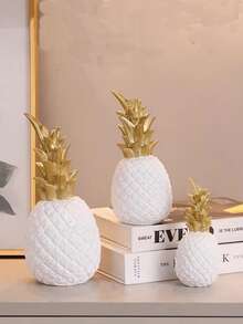 1pc Golden Pineapple Resin Ornaments European Home Style Ornaments Living Room Bedroom Ornaments Resin Handmade Crafts,Resin Decorative Crafts, The Best Object For Creative People To Design Home Decoration, Are Used For Home Desktop Decorations, Gifts For Classmates, Friends And Family, And Birthday Gifts.Room Decor, Home Decor, Birthdaydecor,Kitchen,Wedding, Bedroom Decor, Livingroom Decor, Gift, Party Decor, Gardendecor