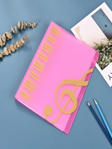 1pc Music Piano Notation File Folder, Suitable For A4 File Folder, Booklet, Pentagram Folder, For Students, Musicians, Piano Score Folder With 40 Pockets Music File Folder - Multicolor - View 15