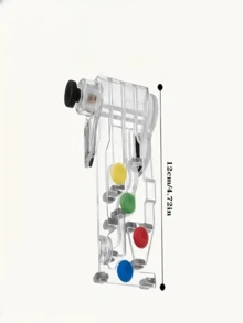 1/2 件吉他和弦练习辅助工具 - 透明手指力量训练器，带有彩色编码按钮，易于与琴颈连接，是送给吉他爱好者的完美礼物，手指定位工具/人体工学吉他工具/角色塑造工具，亚克力材质' - 彩色 - 查看 4