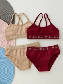 Kit 3 Youth Women's Sets – Cotton With Elastane, Assorted - 彩色 - 查看 6