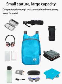 1pc Foldable Backpack - 20L Outdoor Sports Bag - Water-Resistant, And Comfortable Folding Bag Ultra-Light Portable Storage Bag Camping Essentials Camping Equipment