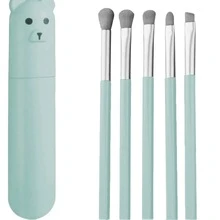 5-Piece Portable Makeup Brush Set With Loose Powder & Eye Shadow Brushes And Cute Bear Storage Cartridge,Brush Set,Makeup Brush Kit,Make Up Brush Set,Make Up Set Complete,Makeup Brush Set,Complete Makeup Kit,Brush Kit,Brushes Makeup Set,Makeup Gift Set,Set - Multicolor - View 1