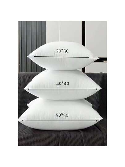 CNZB 1pc Wit Kussen Core Full Size Renewable Fiber On Bed Sofa Living Room Bedroom Office ation Pillow, Bedding, Inserts, Pillows Bed, Home view 3