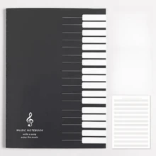 1pc 5-Line Music Notebook, Includes 16/24/36 Pages Music Manuscript, Songbook, Music Practice Book And Instrument Accessories