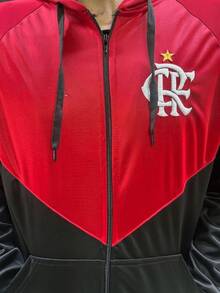 Moletom Torcedor Times Brasileiros Design Clássico e Confortável Masculino P ao GG SAN FLA COR SPO - Vermelho FLA - Visão 4