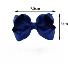 30 Stück/20 Stück/10 Stück 7 cm einfarbige Polyester Schleifen Haarspangen, Haaraccessoire, Schul-Accessoire