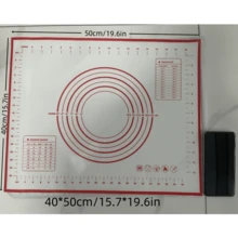 1pc Household Kitchen Baking Silicone Dough Kneading Mat With Scale,  Non-Stick Rolling Pad - Multicolor - View 17