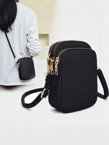 迷你时尚女士斜挎包拉链手机单肩包女士女式多功能手提包手腕包运动钱包 - 彩色 - 查看 17