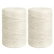 2 Rolls 2mm Strong Jute Garden Twine, 100m/328ft Length, Brown Color, Versatile Rope For Gardening Tomato Climbing Plants Tying, Floral Crafts, Gift Packaging Decoration