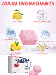 jakehoe Jakehoe;Toilet Tablets; Toilet Bowl Cleaner; Toilet Bowl Effervescent Tablets; Removes Toilet Odor; Restores Cleanliness To Toilet Bowl