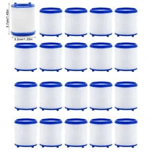 10/20/30 PCS Kitchen And Bathroom Replacement Water Filter Cartridges, 360 ° Rotating Bathroom Sink Filter - No Power Required, Blue And White, Easy To Install Sink Faucet Water Purifier Filter For Kitchen Sink Faucet Water Filter Removes Chlorine Fluoride Heavy Metals