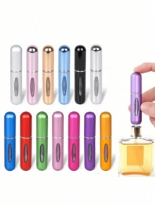1/6 件高级便携式香水瓶，可再填充迷你喷雾瓶，旅行，外出，分装香水瓶 - 彩色 - 查看 3