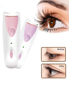 1pc/2pcs Fashion & Practical Electric Eyelash Curler, Electric Eyelash Curling & Heating Tool, Eyelash Curler Requires 1 AAA Battery (Battery Not Included) - Multicolor - View 9
