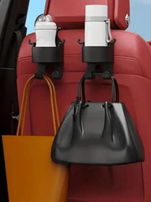 1pc Multifunctional Car Seat Back Hooks, 2 In 1 Car Hook With Cup Holder, Car Interior Accessories