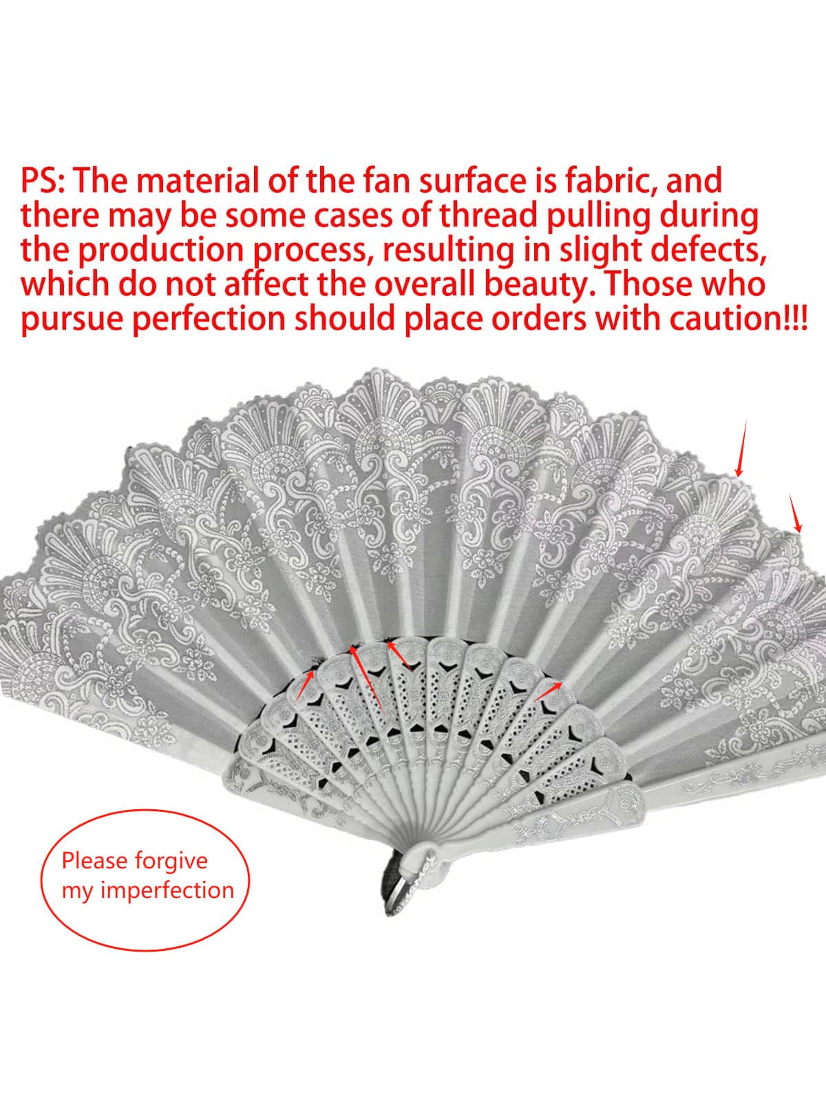 1/2/5pcs Elegant Bohemian Style Fabric Fan With Floral Pattern - Perfect For Weddings, Decorations, Parties, And Gifts | Elegant Design For Special Occasions Like Thanksgiving, Mother'S Day, Father'S Day, And Graduation Events, Wedding Decorations - Multicolor - View 3