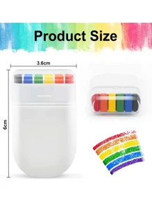 1 pieza Set de Pintura Corporal de 6 Colores, Suministros de Maquillaje para Pintar la Cara para Fiestas, Celebraciones del Mundial, Halloween, Festivales