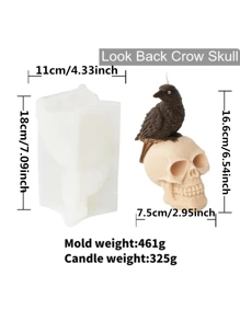 Halloween Bear Silicone Mold, Witch Bear Candle Mold, Terrifying Halloween Candle Making Mold, Crow Skull Head, Pumpkin Bear Candle Mold, Animal Bear Resin Mold, Scented Gypsum Mold, Home Desktop Decoration, Parent-Child DIY, Party Scene Arrangement