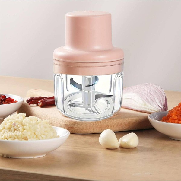 Electric Mini Food Chopper, Portable 250ml Ginger Chili Food Processor, USB Onion Chopper, Garlic Grinder Macker, Mini Vegetable Chopper, Electric Garlic Chopper, Vegetable Blender, Electric Food Blender