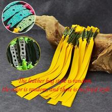 6 Stücke/10 Stücke Jagd Schleuder flaches Gummiband 0,75mm professionelles Latex flaches elastisches Material, Ledertasche in Zufallsfarbe