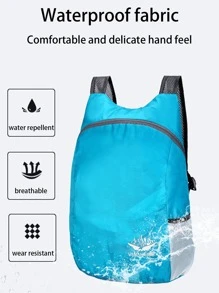 1pc Foldable Backpack - 20L Outdoor Sports Bag - Water-Resistant, And Comfortable Folding Bag Ultra-Light Portable Storage Bag Camping Essentials Camping Equipment