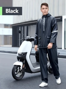 男士摩托车雨衣骑行男防暴雨套装外套防水雨衣 - 彩色 - 查看 12