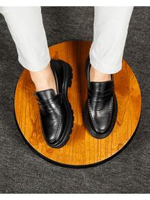 Men's Casual Loafer Shoes Stitched Piettro Work Events Comfortable - Black - View 4