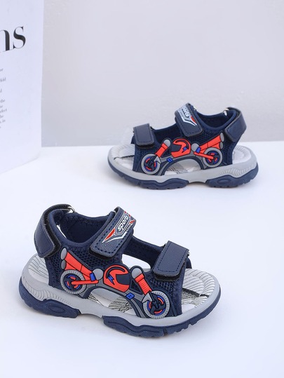 Summer New Fashion Comfortable Sports Flat Sandals, Cool Open Toe Soft Sole Non-Slip Hook And Loop Easy To Wear Breathable Beach Shoes, Suitable For Daily Wear