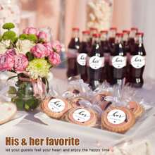 100 Stück "His Favorite" "Her Favorite" Aufkleber als Hochzeit Willkommens-Tüten Füllung für Bridal-Shower und Hochzeit Gastgeschenke