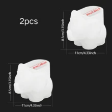 1pc Adorable Elephant Silicone Mold For Flower Pots, Cement & Clay Crafts - Epoxy Resin Casting Mold For Candles, DIY Jewelry Storage Boxes - Home Decor Gift - White - View 13