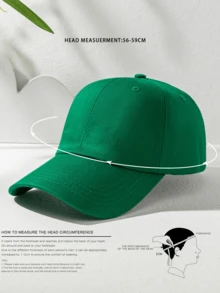 Men's Solid Color Simple Sun Visor Baseball Cap, Casual Everyday Wear - Olive Green - View 3