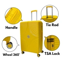 Juego de maletas ORLACS 20+24+28, conjunto de 3 piezas, material rígido de PP, ligero, candado de seguridad TSA, gran capacidad de almacenamiento, ruedas universales silenciosas de 360°, alta calidad, duradero, impermeable, resistente al desgaste y a los arañazos, marca europea, diseño europeo, artículo de primer nivel, adecuado para viajes de negocios, esencial para viajes de negocios, viajes al trabajo, vacaciones, cómodo para viajes familiares, equipaje de mano para aerolíneas, regalo especial, adecuado para hombres y mujeres, disponible en varios colores