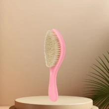 Brosse de coiffure texture de hêtre rose unisexe - Conception résistante aux vagues pour des coiffures lisses et le peignage de la barbe, Brosse, Brosses à cheveux, Brosse de contour, Brosse à cheveux, Peigne à cheveux, Peigne à cheveux, Brosse démêlante, Brosse boule, Mini brosse à cheveux, Set de brosses à cheveux, Peigne en bois
