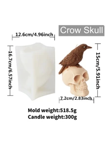 Halloween Bear Silicone Mold, Witch Bear Candle Mold, Terrifying Halloween Candle Making Mold, Crow Skull Head, Pumpkin Bear Candle Mold, Animal Bear Resin Mold, Scented Gypsum Mold, Home Desktop Decoration, Parent-Child DIY, Party Scene Arrangement