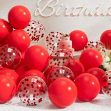 10/20/30 pezzi Set di palloncini in metallo blu/argento/oro/rosso e palloncini coriandoli multicolori, lattex elio, adatti per decorazioni di feste di compleanno e laurea