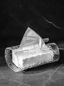 1 cutie transparentă de depozitare a hârtiei igienice pentru baie, cutie ovală pentru șervețele pentru baie, cutie de șervețele de înaltă calitate pentru sufragerie, suport pentru prosoape de hârtie ondulată, organizator minimalist de lux pentru șervețele de masă de cafea, înapoi la școală - Culoare transparentă - Vizualizare 1