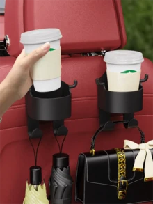 1pc Multifunctional Car Seat Back Hooks, 2 In 1 Car Hook With Cup Holder, Car Interior Accessories
