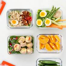 10/2 Pc Orange Glass Food Storage Container Lid, Airtight Glass Meal Preparation Container, Reusable Food Container With Leak-Proof Latch Lid, Suitable For Leftovers, Takeout, Oven, Microwave, Refrigerator, Frozen Lunch Container - Orange - View 8