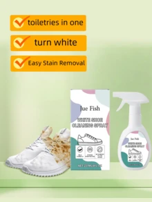 Jue-Fish Jue-Fish;237ml;White Shoe Cleaning Agent For Yellowing, Stain Removal, And Oxidation Prevention. Portable Cleaning Agent For White Shoes